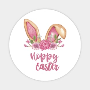 Hoppy Easter - Easter Bunny Ears Magnet